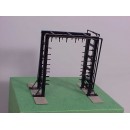 HO Locomotive Wash Rack. (High Pressure Wash-Rinse). All Brass Construction, Factory Painted - Price HO scale  $229 - (Shipping cost HO  $14.95)